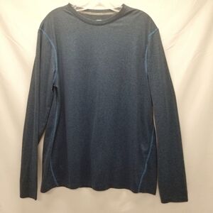 Shockdry Tee Sport Essentials Mens Size L Long Sleeve Athletic Blue